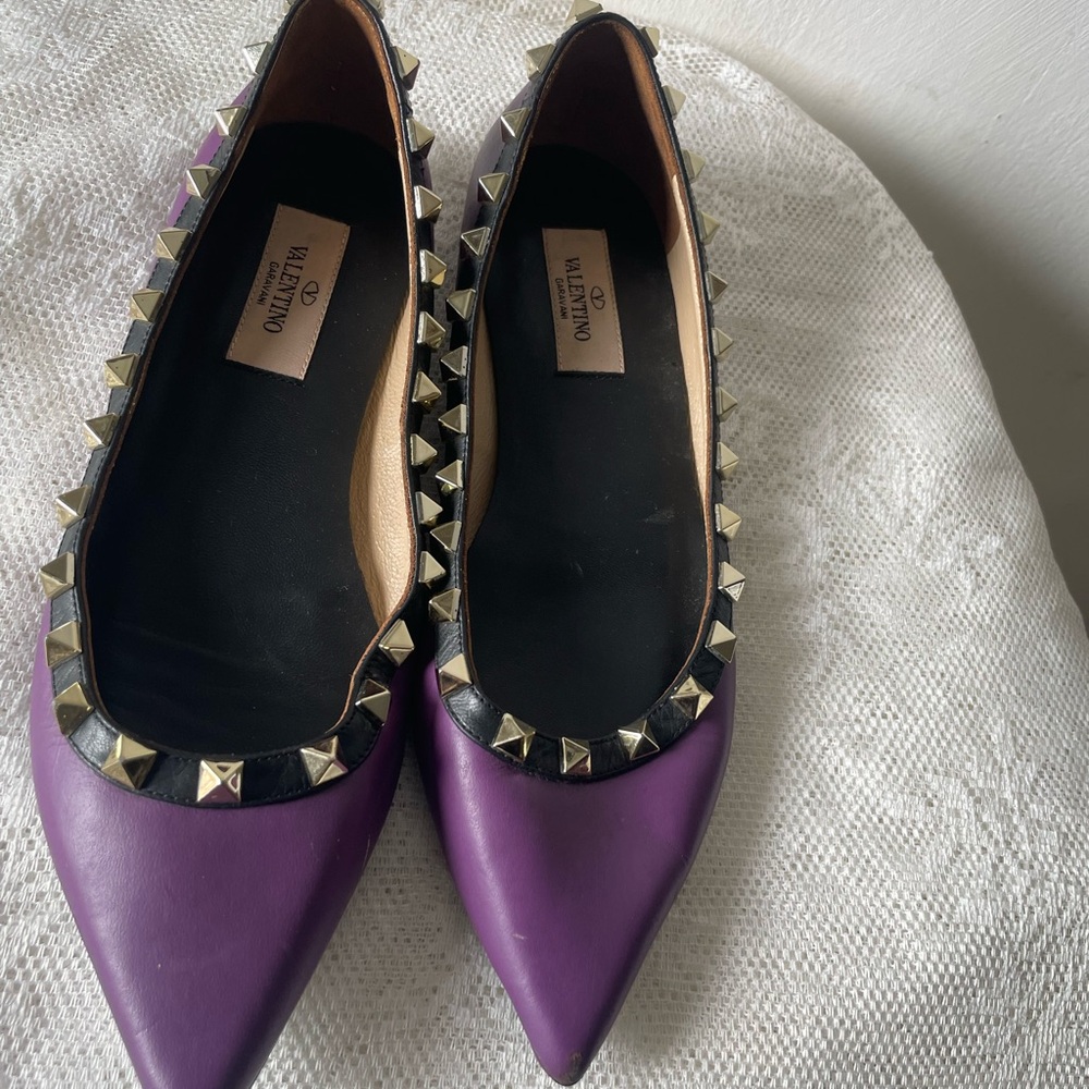 💥Sale💥💎❤️HP x 3💎❤️⭐️Authentic-Purple Studded Flats - Picture 5 of 10